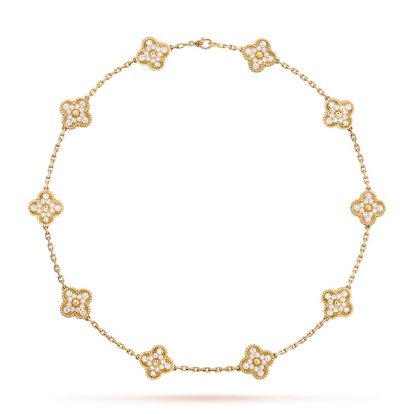 LUXURIOUS CLOVER NECKLACE 10 MOTIFS - GOLD