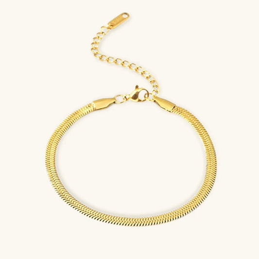 Ellaine Gold Herringbone Bracelet