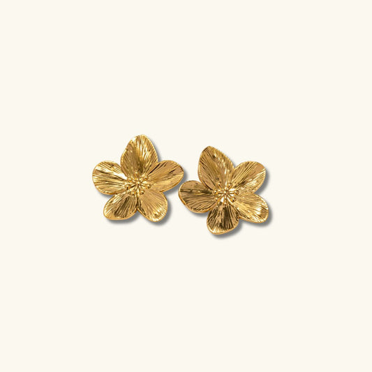 ALLAYSA Flower Earrings - Gold