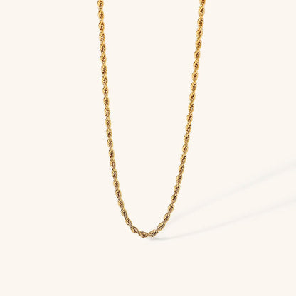 Calle Rope Chain Gold Necklace