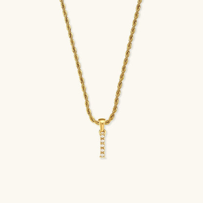 Elodie Initial Letter Pearl Necklace