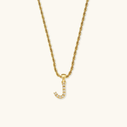 Elodie Initial Letter Pearl Necklace