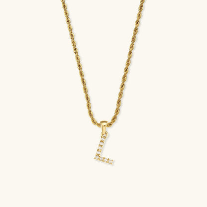 Elodie Initial Letter Pearl Necklace