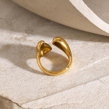 Abstract Gold Ring