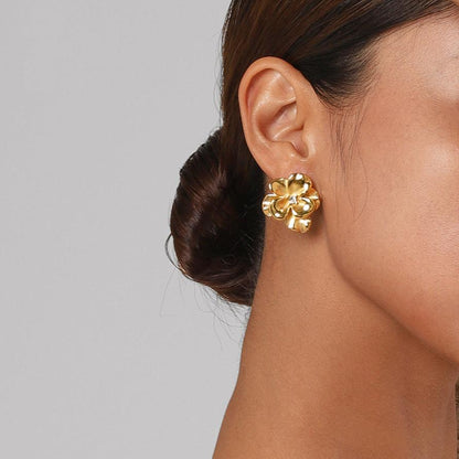 Ainsley Floral Gold Earrings