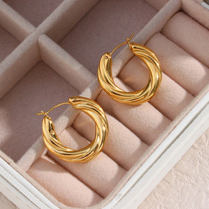 Denisse Twisted Hoop Earrings