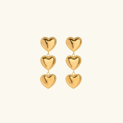 Aimee Gold Heart Earrings