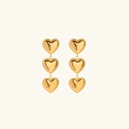 Aimee Gold Heart Earrings