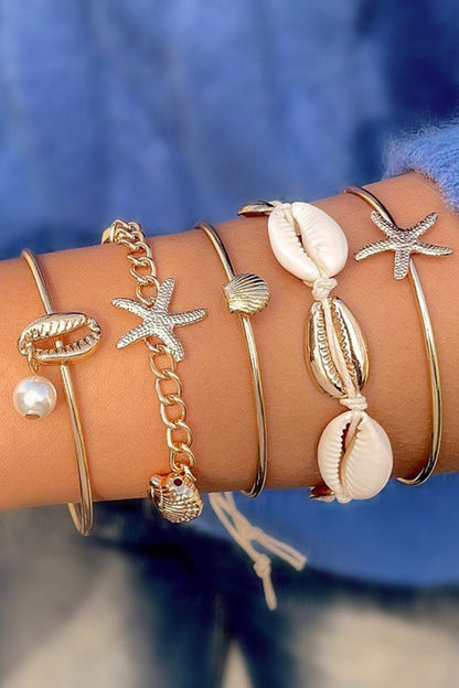 BRACCIALE CONCHIGLIE E STELLE MARINE